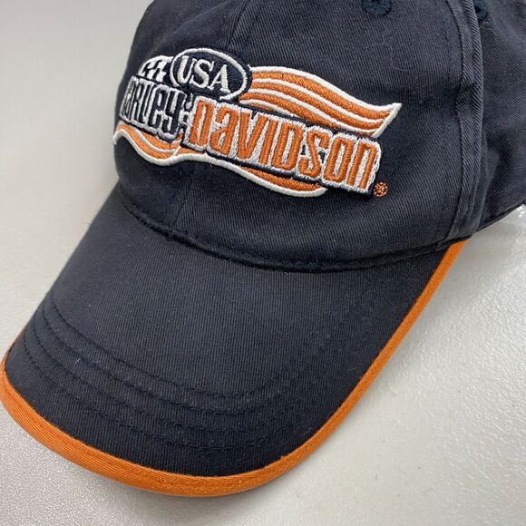 Harley Davidson Hat Cap Strapback Black Embroidered Logo Warwick RI Men One Size - Picture 4 of 10